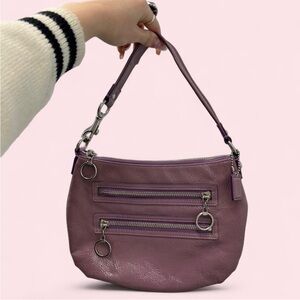 Coach Poppy Purple Vinyl Shoulder Bag